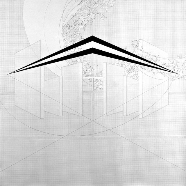 Seher Shah, Untitled (walls), 2010, graphite and gouache on paper, 183 x 183 cm, 2010. Courtesy of the artist. 